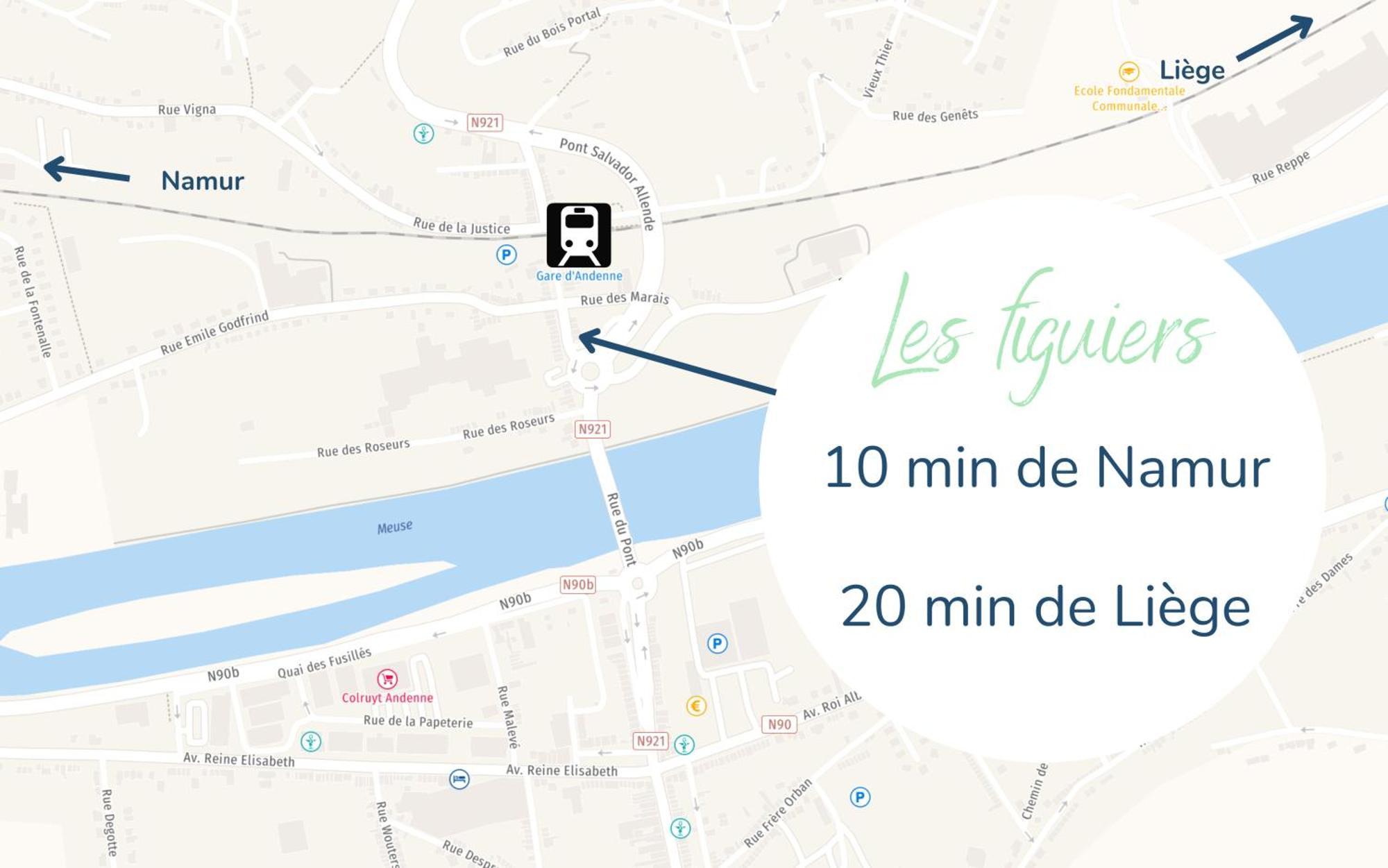 Les Figuiers - Appartement 2 Chambres Avec Sauna A Andenne Eksteriør billede